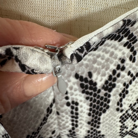 New Snake Print Mini Dress Express Black and Gray - Picture 8 of 11